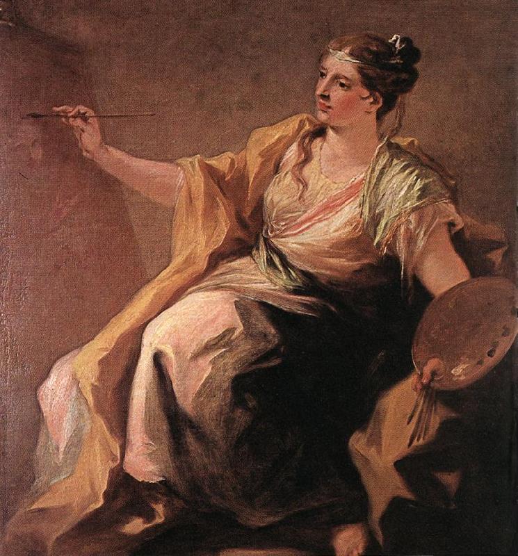 PELLEGRINI, Giovanni Antonio Allegory of Painting ag oil painting image